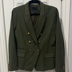 Banana Republic Dark Green/Olive Jacket with Gold Accents